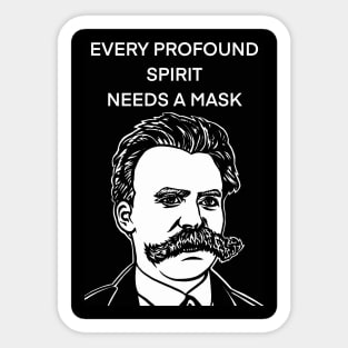 FRIEDRICH NIETZSCHE quote .4 - ink portrait Sticker